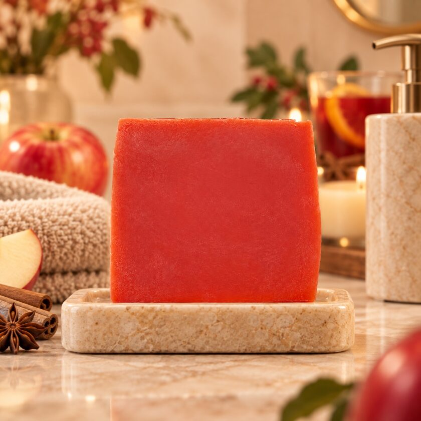 herbstliches_spa_stillleben_mit_roter_seife Apfelpunschseife